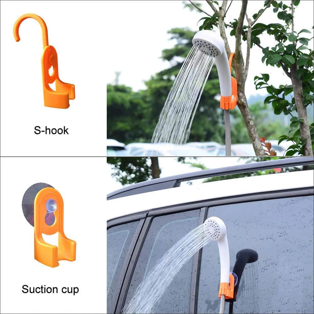 Portable Electric Shower with Battery Power Display, 2 Mode 4400mAh USB Rechargeable, 8.2ft Y925