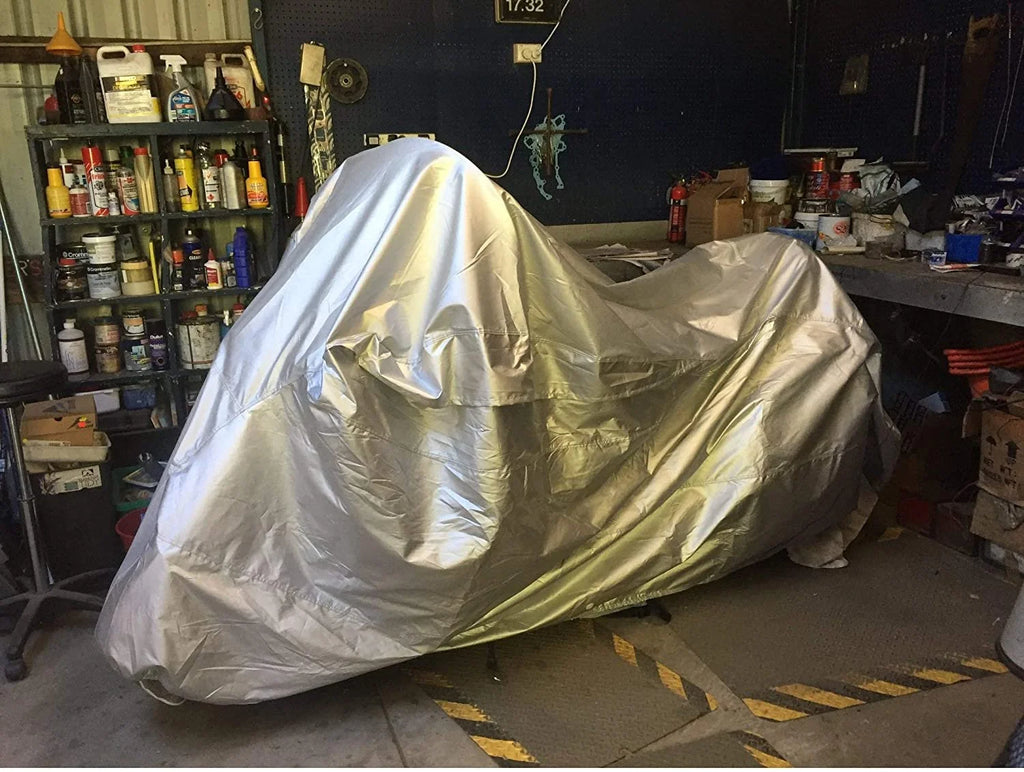 Motorcycle Cover with Reinforced Securing Straps and Storage Bag O97244