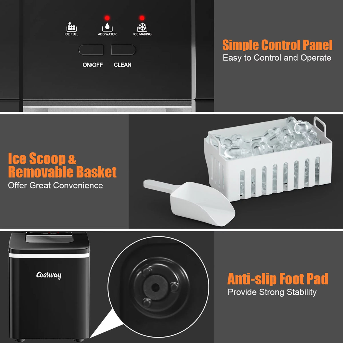 Portable Countertop Ice Maker with Scoop Q17816