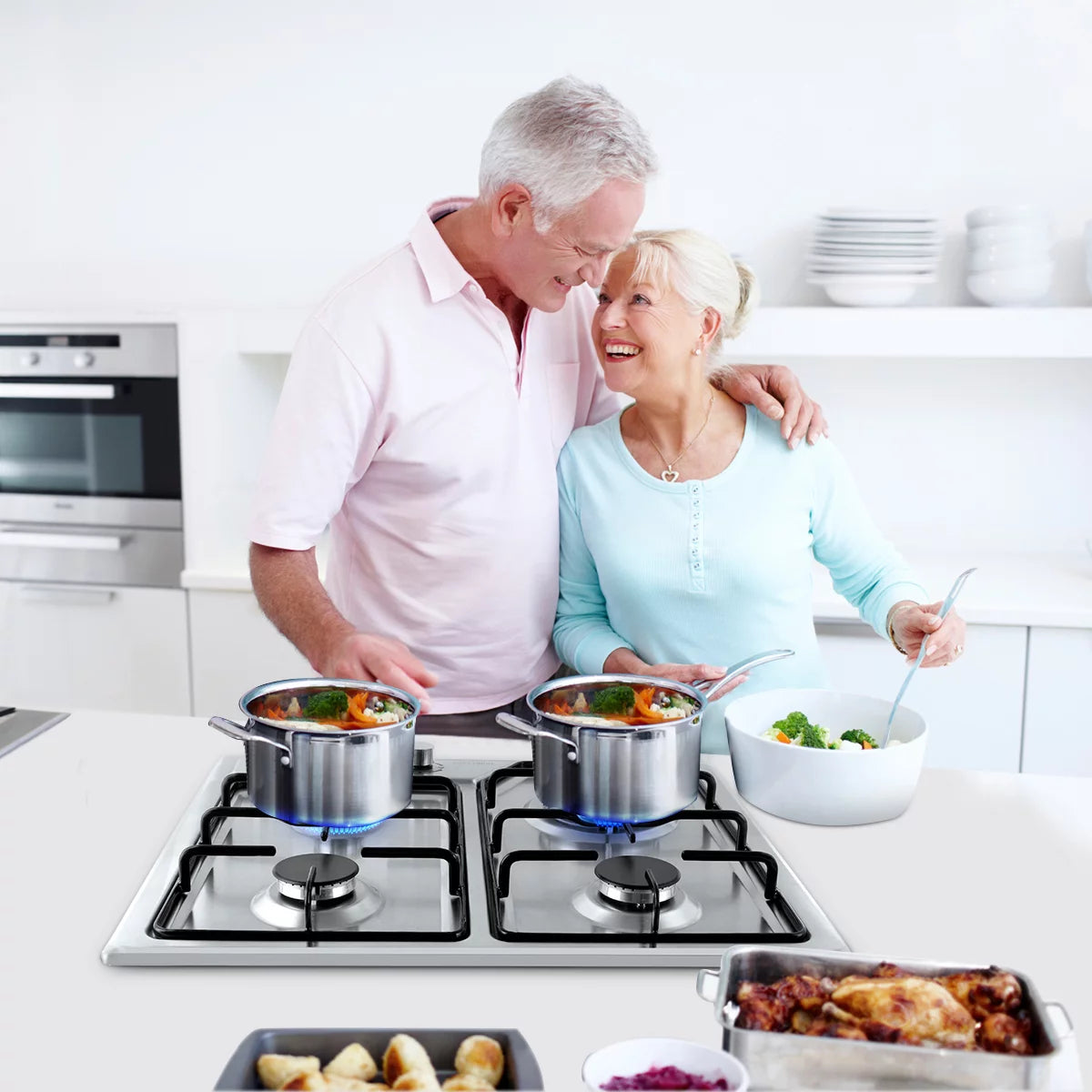 4 Burner Stainless Steel Gas Cooktop H7886