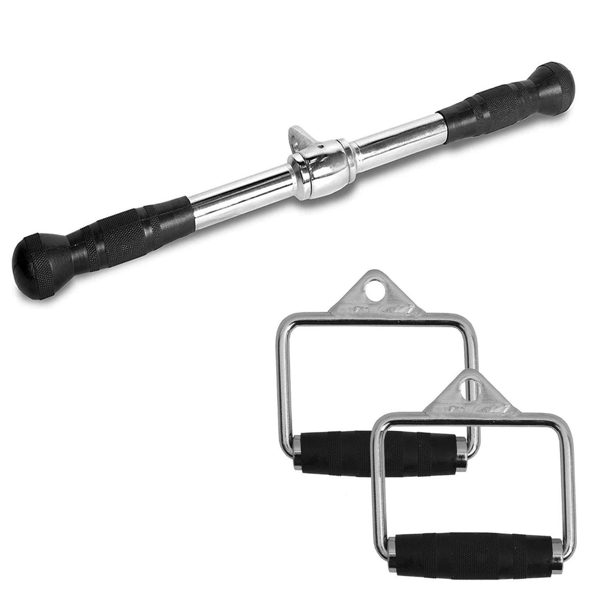 20in Tricep Bar Cable Attachment with Rubber Grips Z329