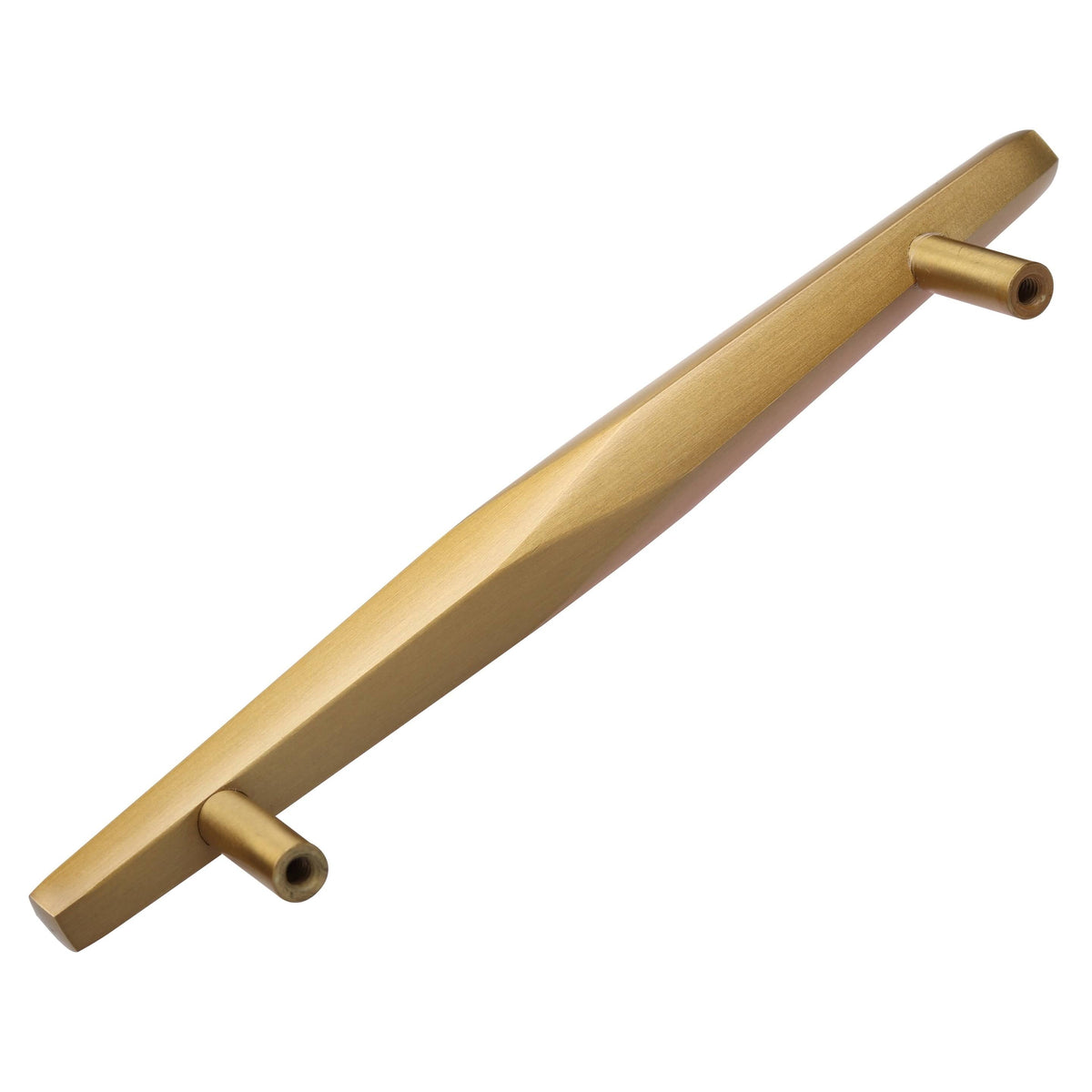 10-Pack 5-Inch Solid Faceted Bar Pull Satin Gold D958251