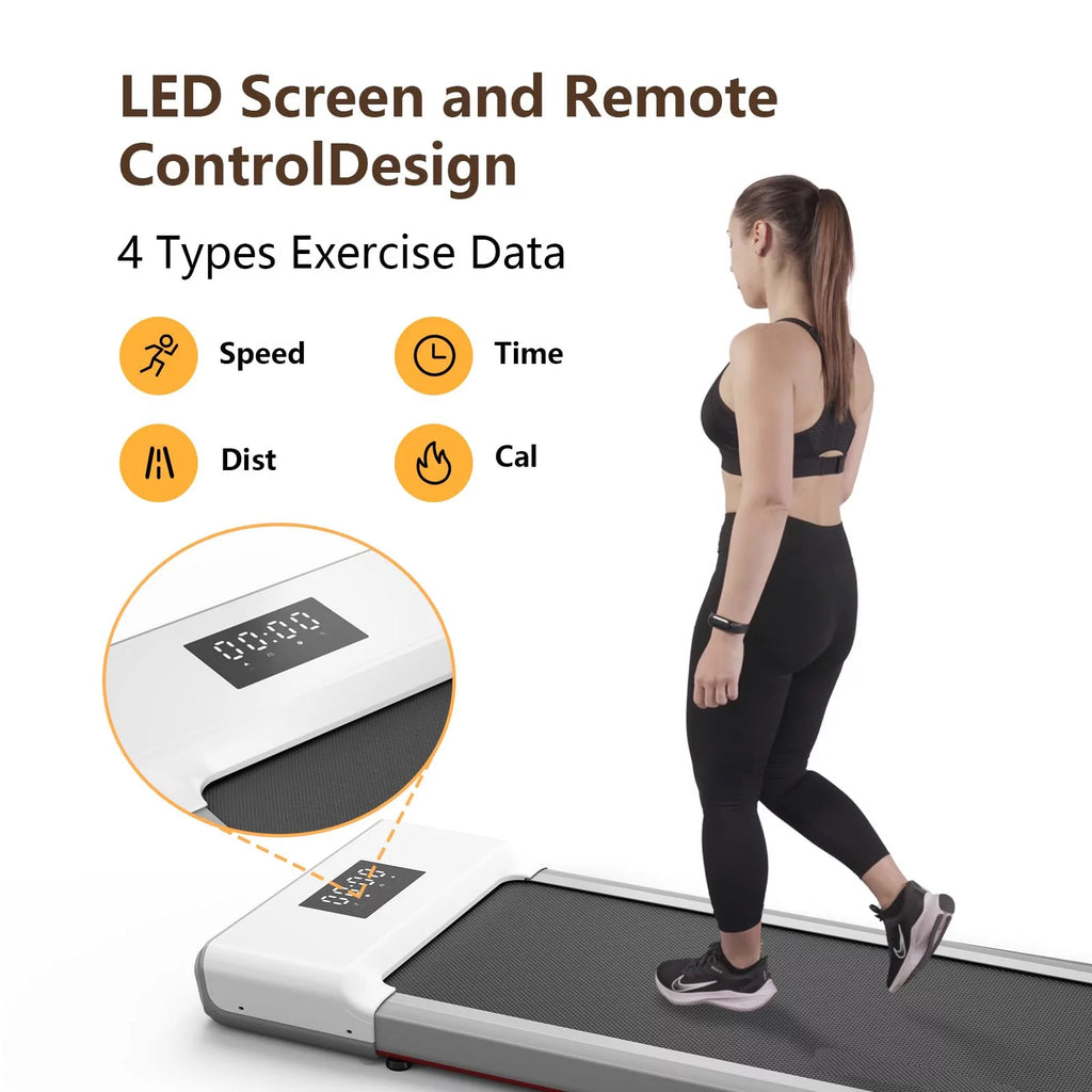 300lb 2.5HP Under Desk Treadmill with LED Display U93896