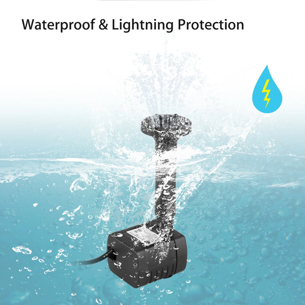 1.2W Solar Fountain Submersible Water Pump with 4 Types Sprinkler Heads O930141