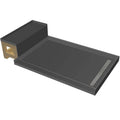 Brushed Ni Rectangular Shower Base with Right Drain U8741