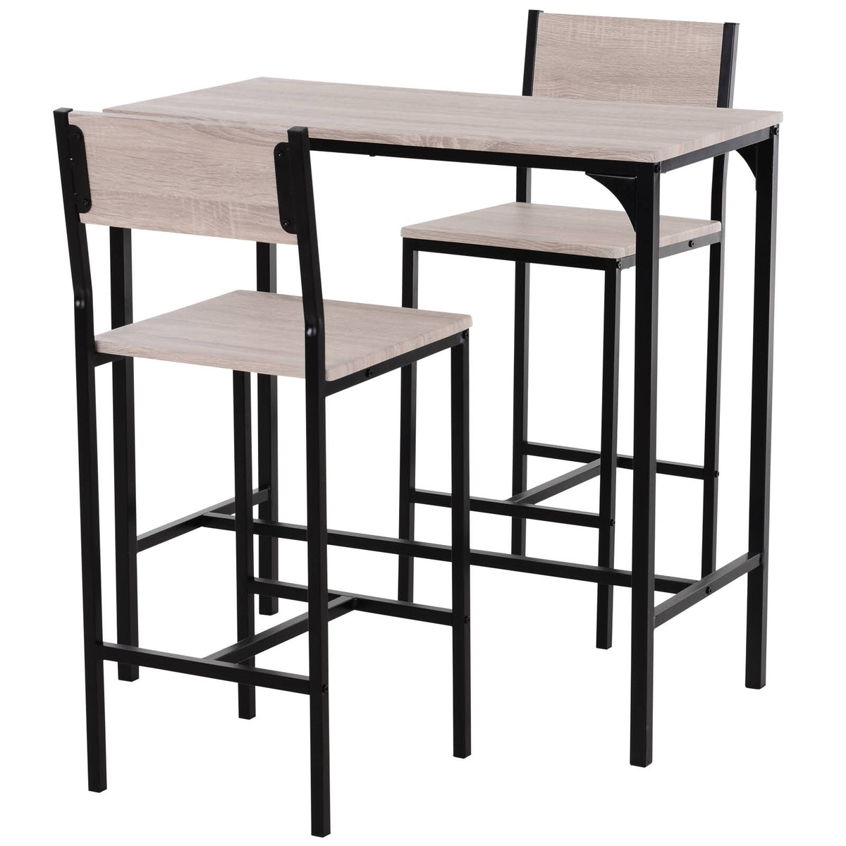 3-Piece Counter Table Set High Back Stool F5901