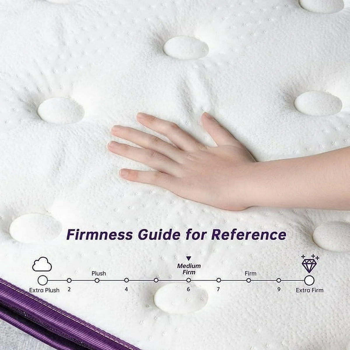 Full Size 10 inch Pocket Pillow Top Memory Foam Mattress N425