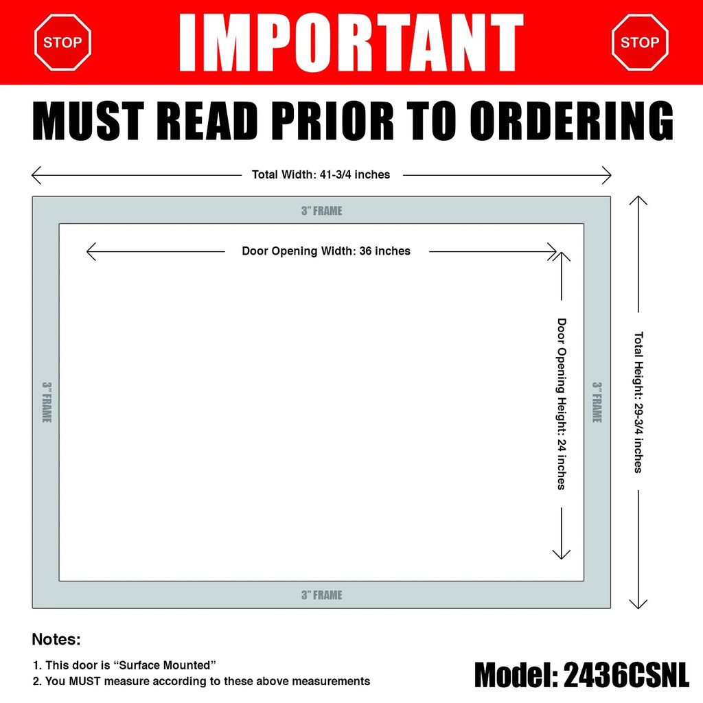 Crawl Space Door Without Louvers (24" x 36") P299064