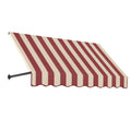 Burgundy/Tan Stripe Acrylic Fixed Awning M582