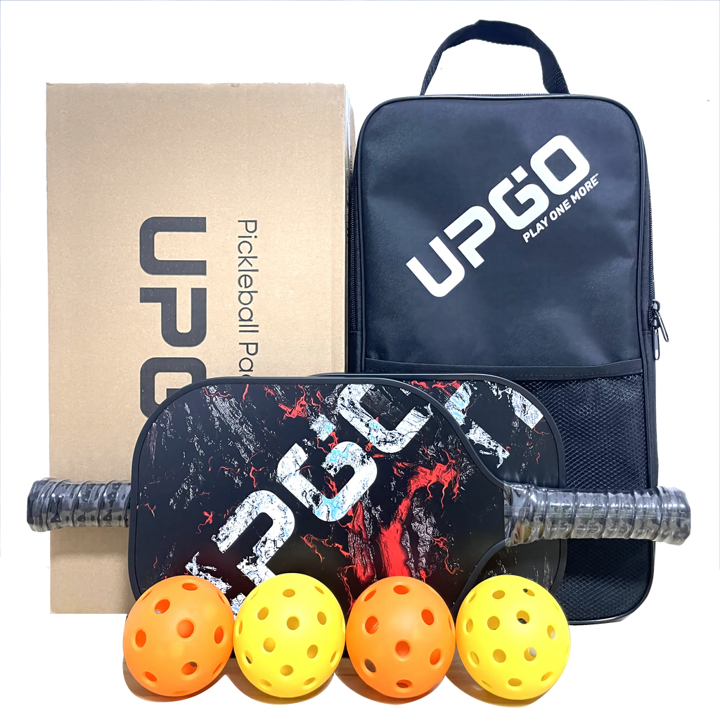 Graphite Fiber Pickleball Paddles Set with 4 Balls and Backpack T456192