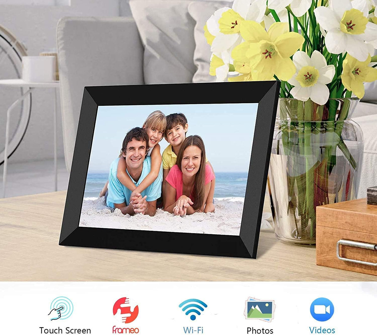 Digital Photo Frame WiFi 8 Inch Touch Screen 16GB Storage M29010