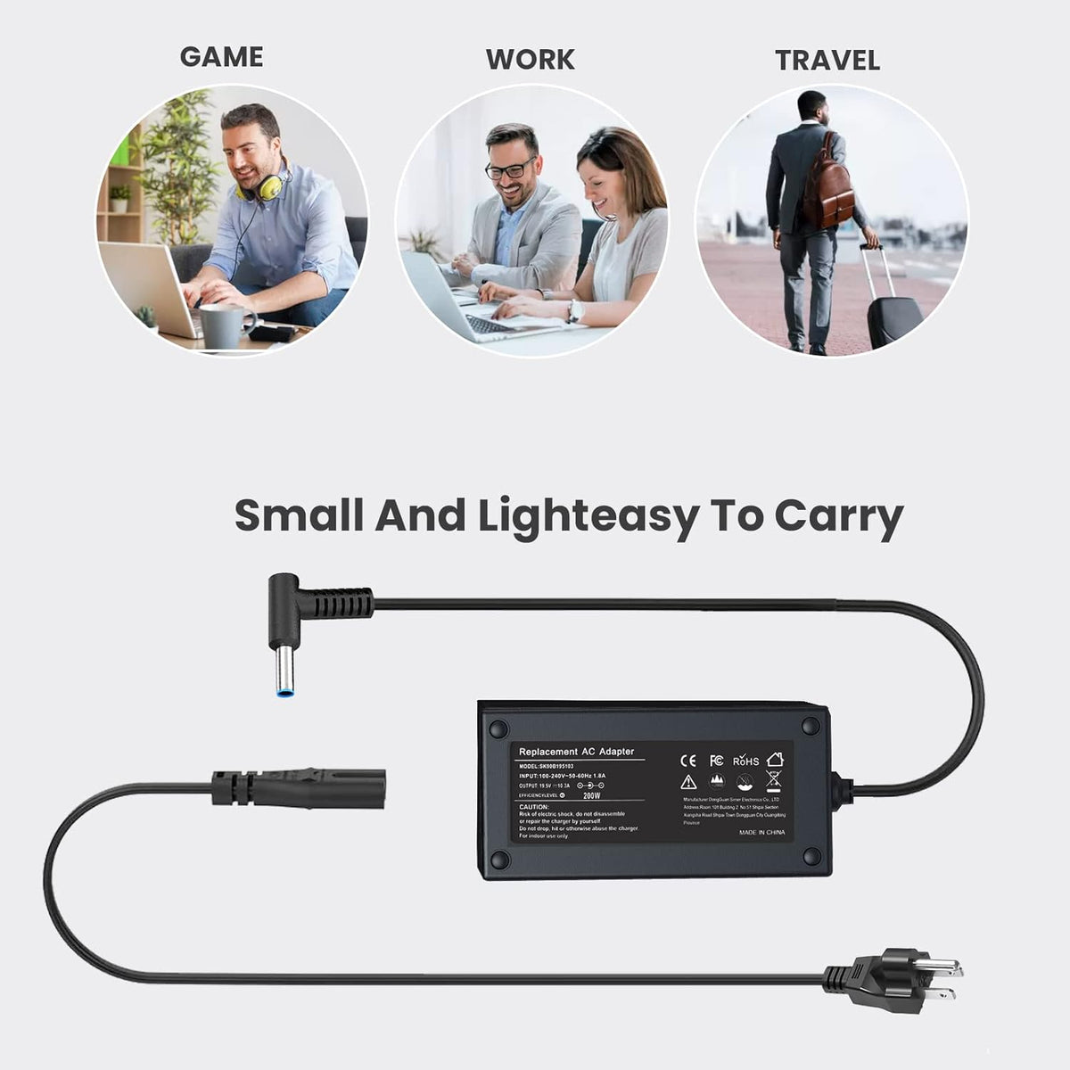 200W AC Adapter Power Charger Pack of 2 O601521