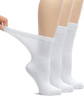 Bamboo Loose Fit Diabetic Crew Socks, 3 Pairs Y160