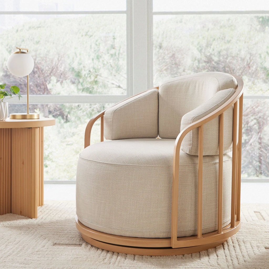 Natural Pine Swivel Chair A8588