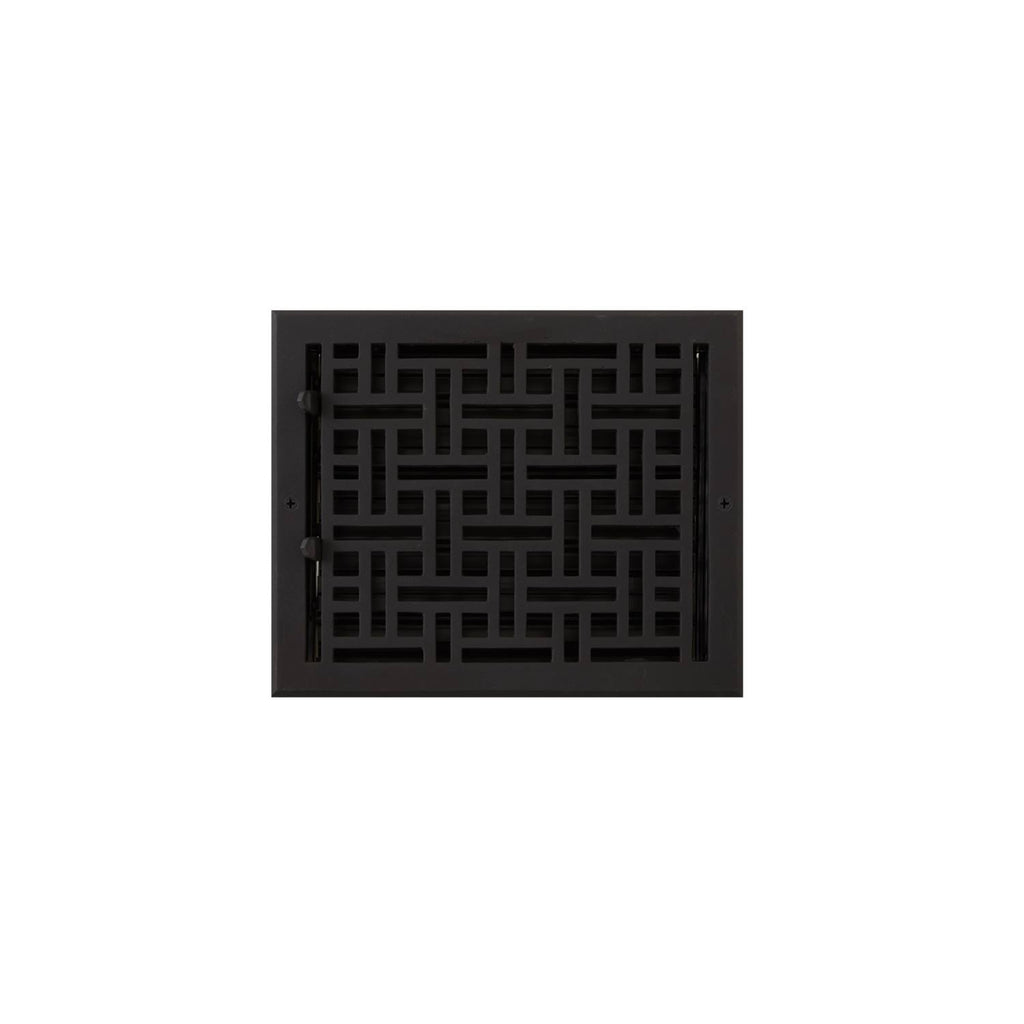 Black Powder Cast Iron Wall Register I71471
