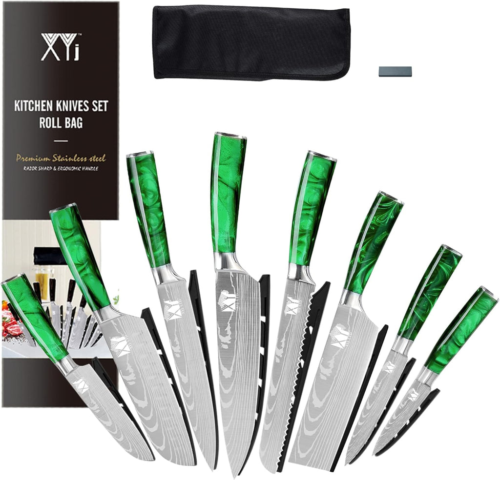 8 Piece Stainless Steel Chef Knife Set with Carry Case K6266