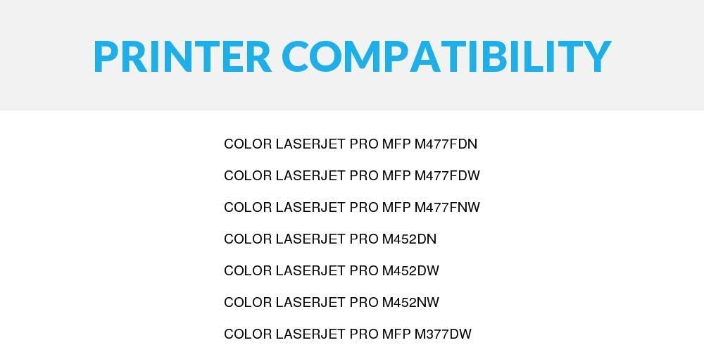 Compatible Toner Cartridge Replacement for HP 410X High-Yield 4-Pack X478
