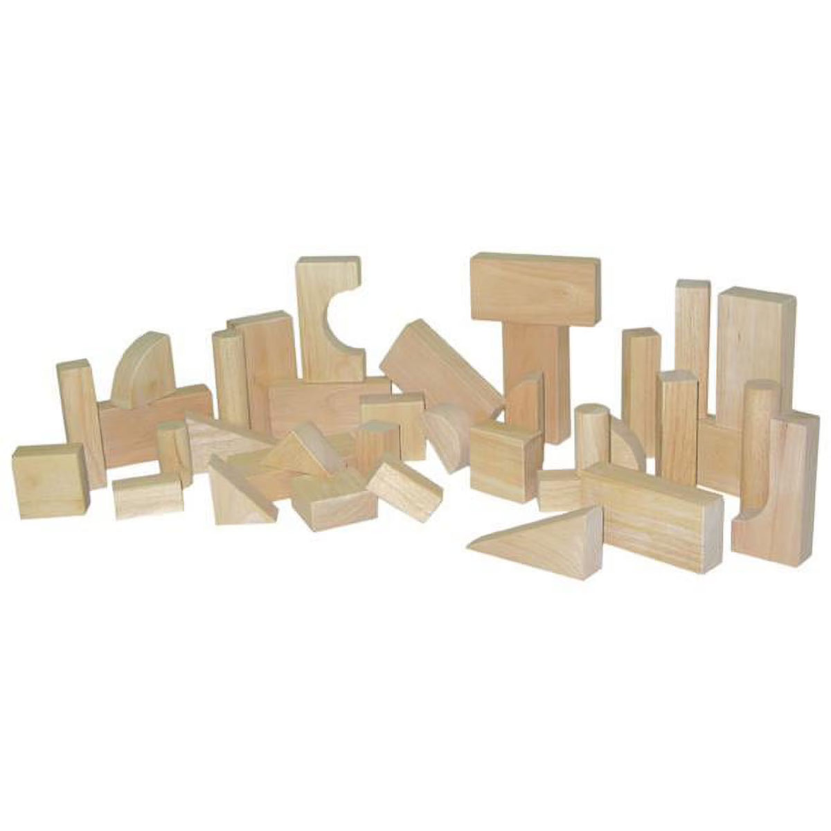 13 Shapes 36 Pieces Hard Maple Blocks Toddler Set M7790