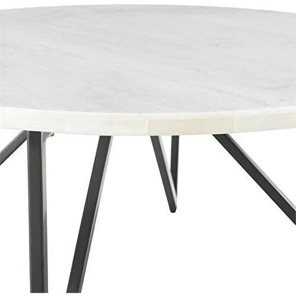 Round Marble Top Coffee Table with Metal Legs S91232