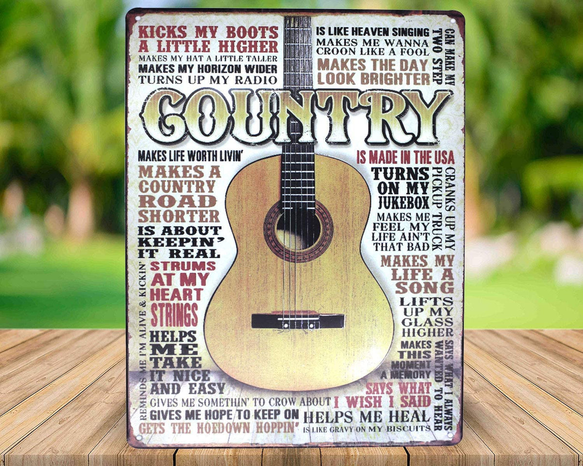 Vintage Metal Tin Sign Wall Decor 12*8 in U29371