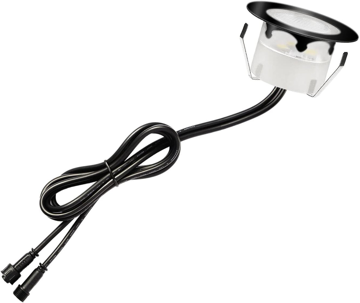 Low Voltage LED Deck Lighting Kit Stainless Steel RGB Waterproof Outdoor In-ground Lights Silver Border (30pack) B241