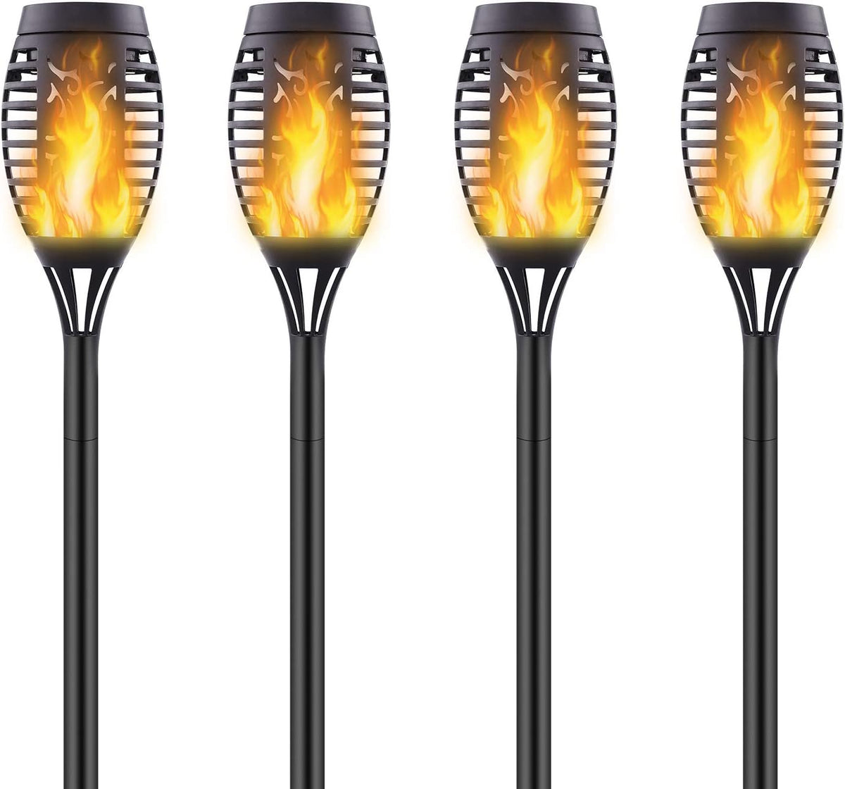 16 Pack Solar Torch Lights with Flickering Flames, Waterproof T669