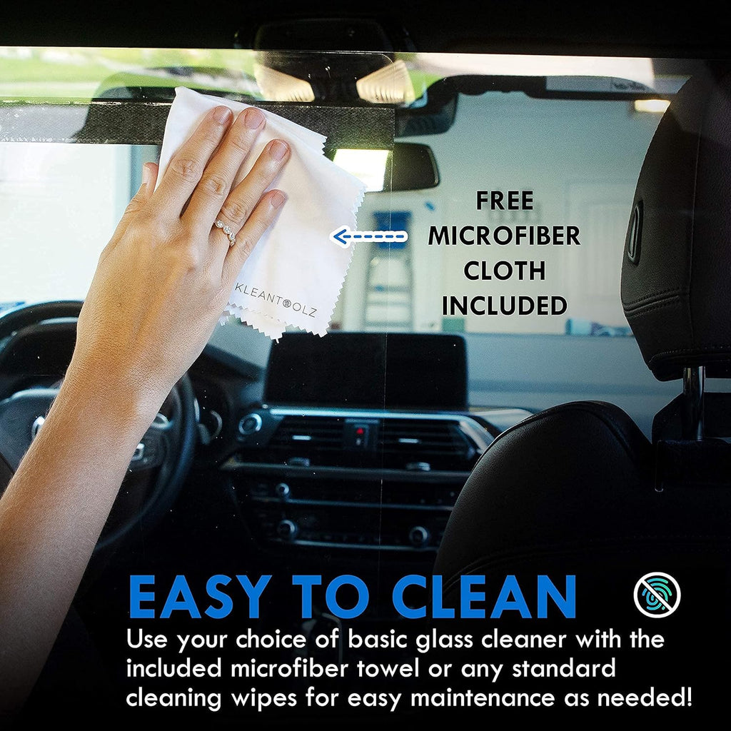 Adjustable Plexiglass Car Sneeze Guard Barrier with Microfiber Cloth E587