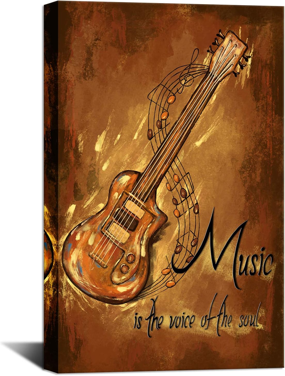 Vintage Guitar Canvas Posters Wall Decor H471
