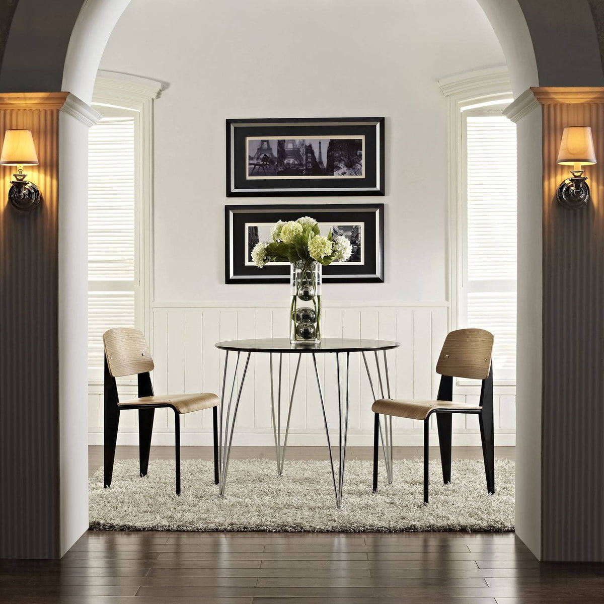 Walnut Black Dining Side Chair T959144