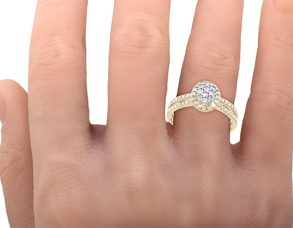 0.5 CT Diamond Engagement Ring 14K Gold D268