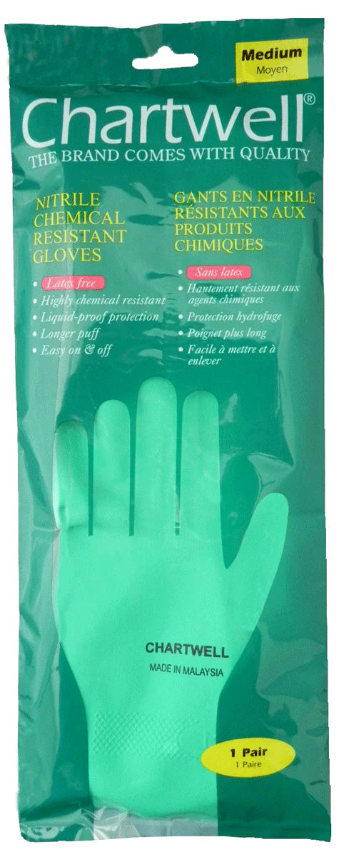 Nitrile Chemical Resistant Gloves Medium Size O40871