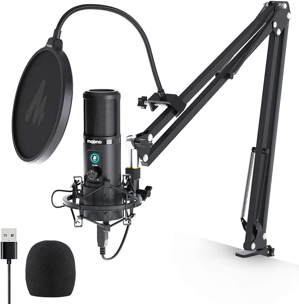 USB Microphone with One-Touch Mute and Gain Knob, Pack of 2 H3979