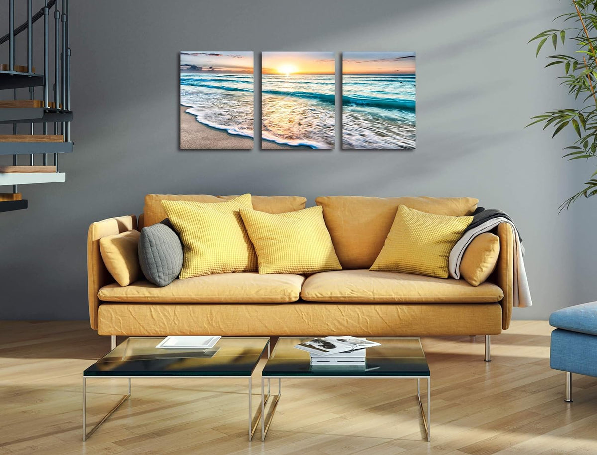 Framed Canvas Wall-Art Oil Painting 12x16inchx3pcs V519503