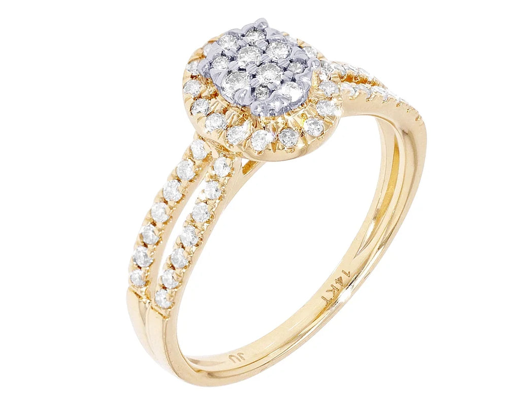 0.5 CT Diamond Engagement Ring 14K Gold D268