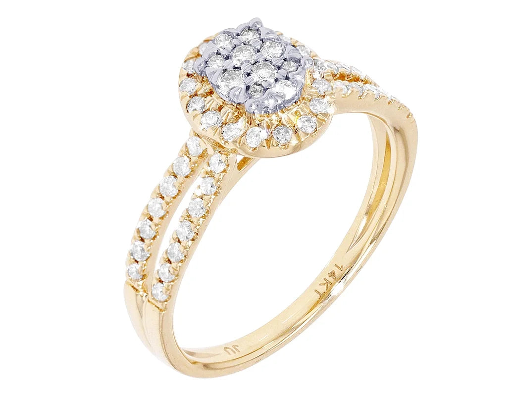 0.5 CT Diamond Engagement Ring 14K Gold D268