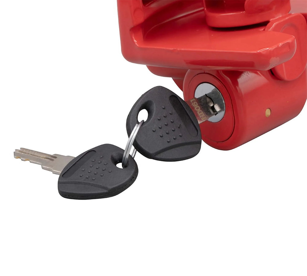 Red Steel Trailer Ball Hitch Lock A9529