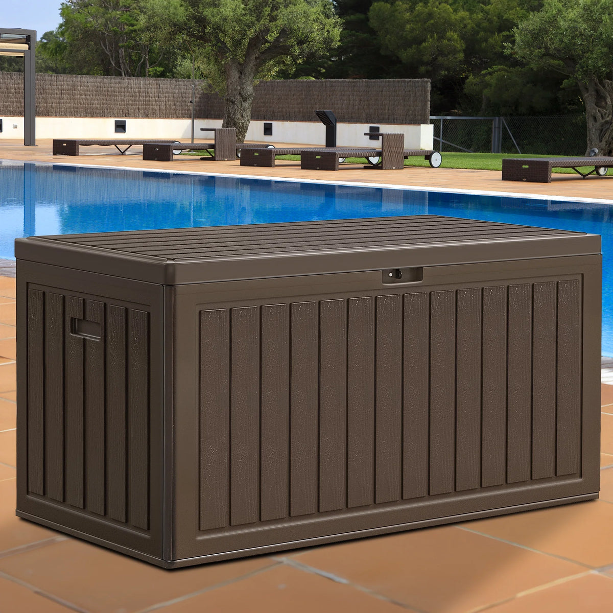 86 Gallon Double-Wall Resin Deck Box D14824