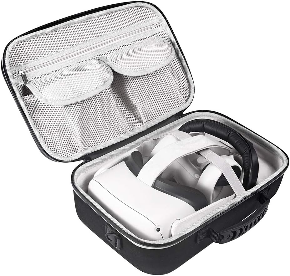 Hard Case for Oculus Quest 2 VR Gaming Headset with Shoulder Strap Pack of 2 Z70171