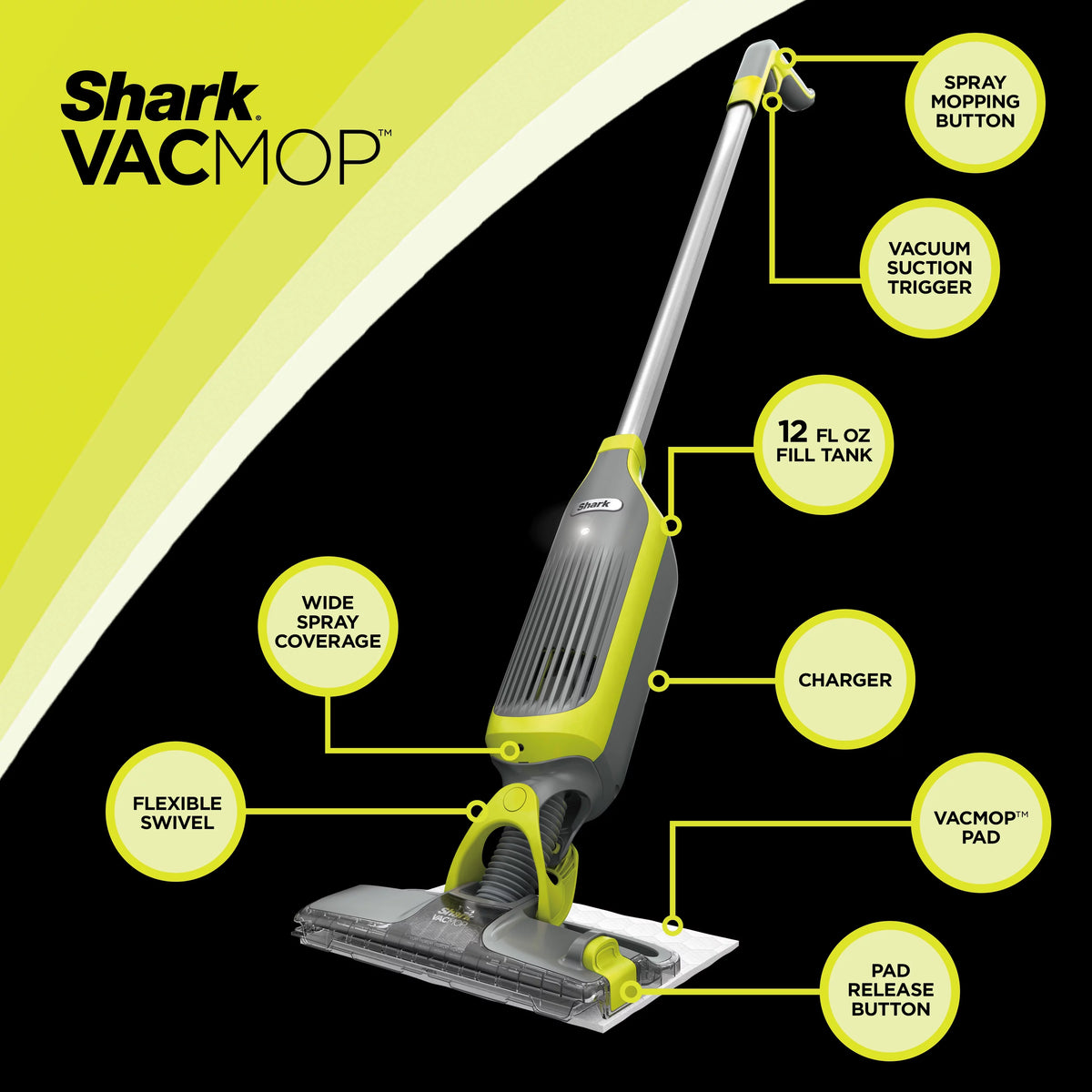 Cordless Hard Floor Vacuum Mop with Disposable Pads B193
