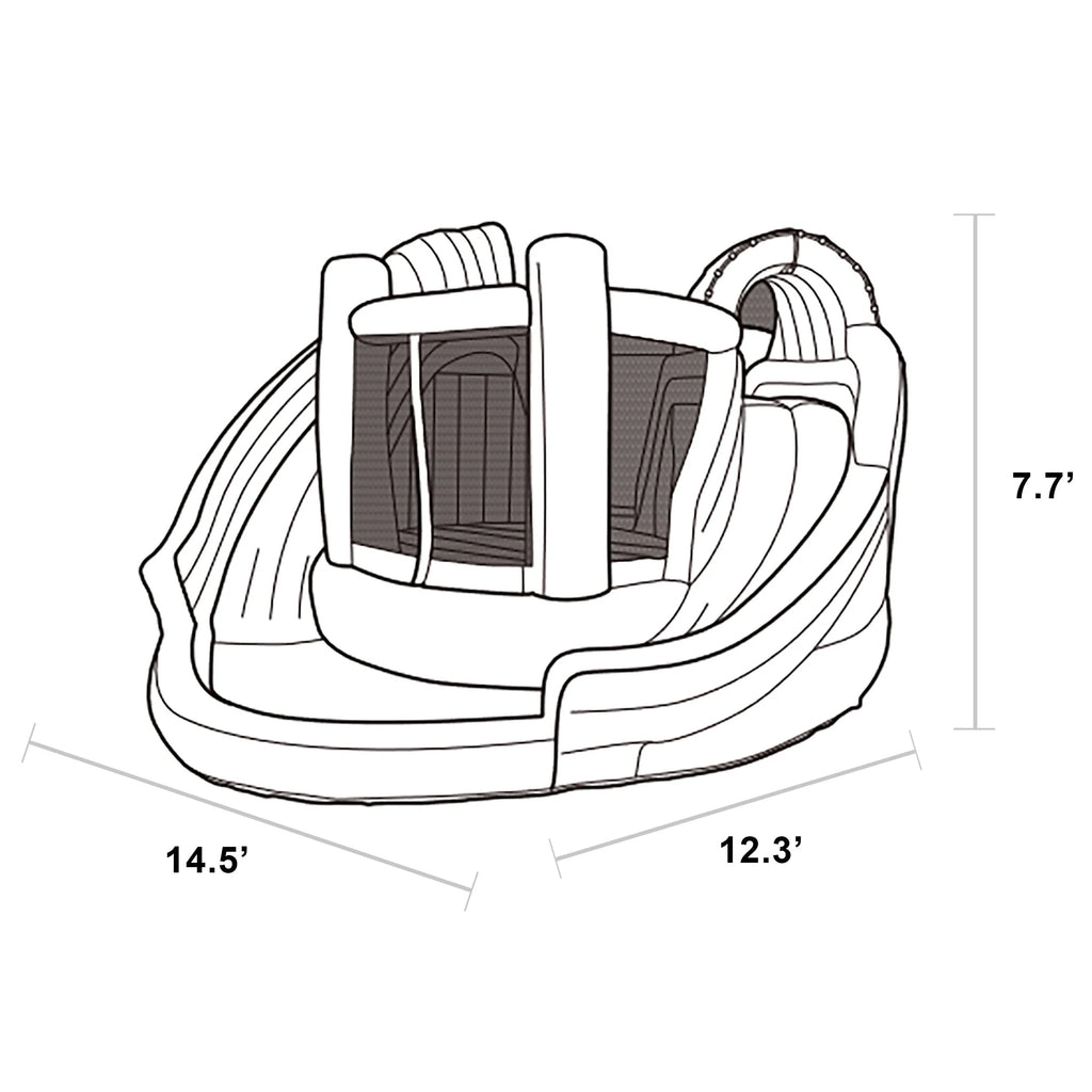 Double Water Slide & Bouncer X275