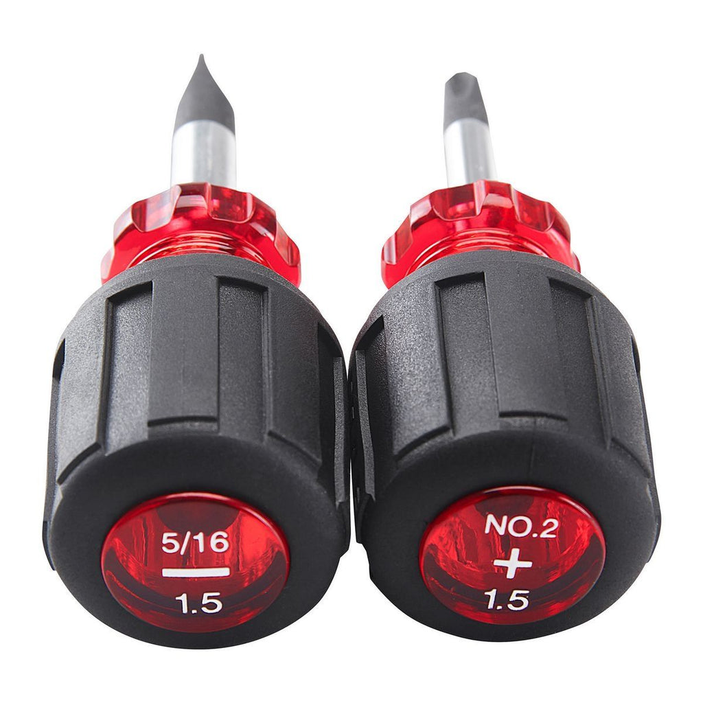 2 Piece Cushion Grip Stubby Screwdriver Set Y568