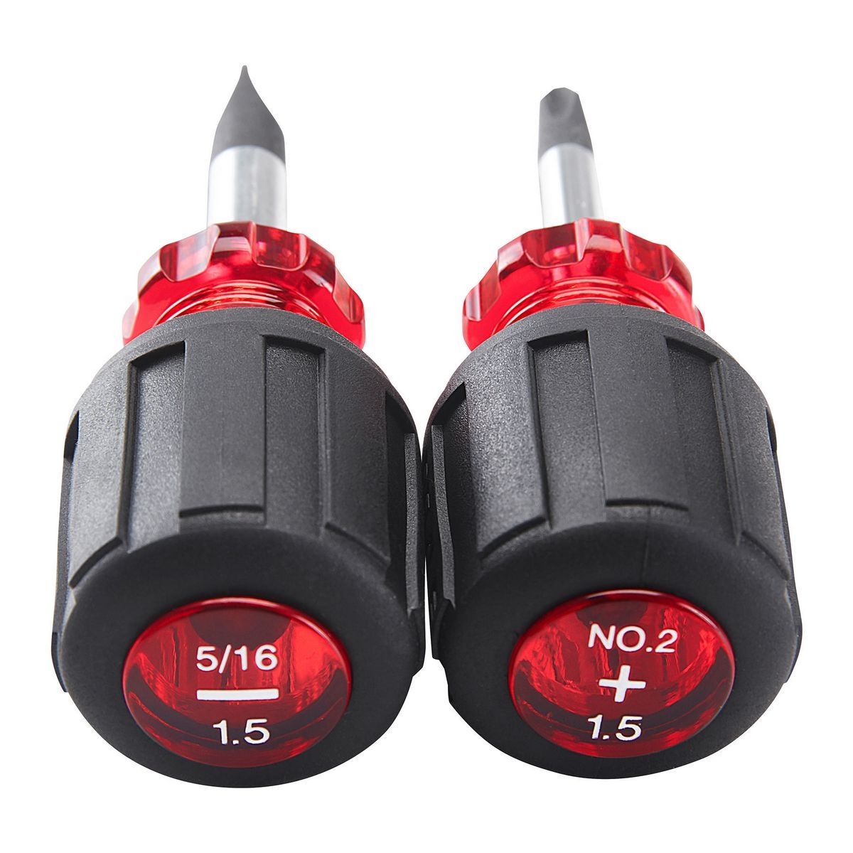 2 Piece Cushion Grip Stubby Screwdriver Set Y568