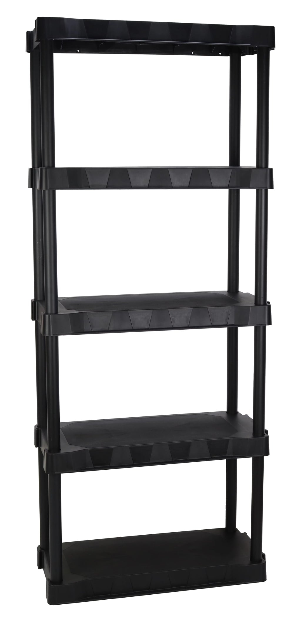 Black 5-Tier Plastic 68 H x 30 W x 13.8D 350lb Capacity O401
