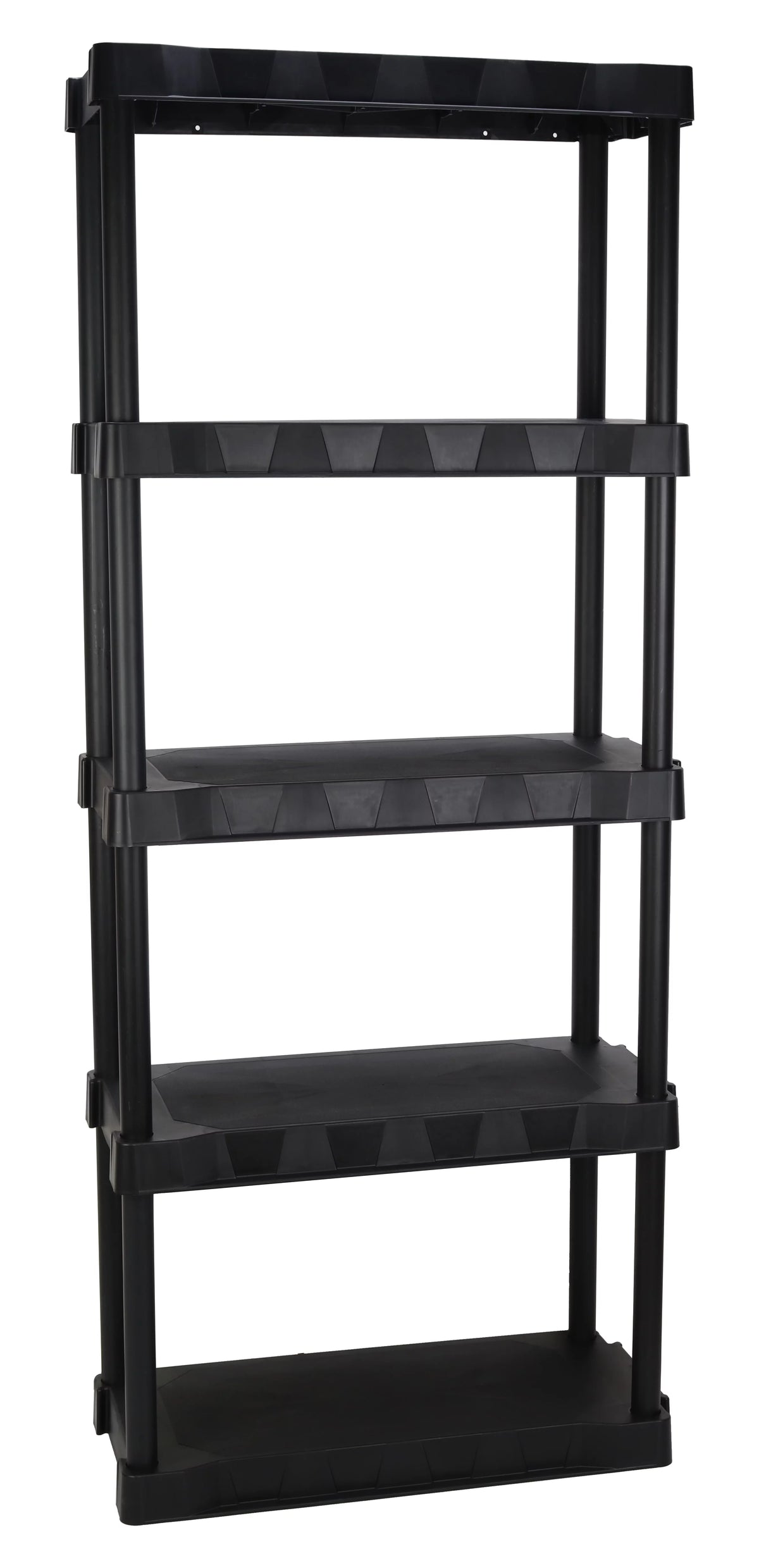 Black 5-Tier Plastic 68 H x 30 W x 13.8D 350lb Capacity O401