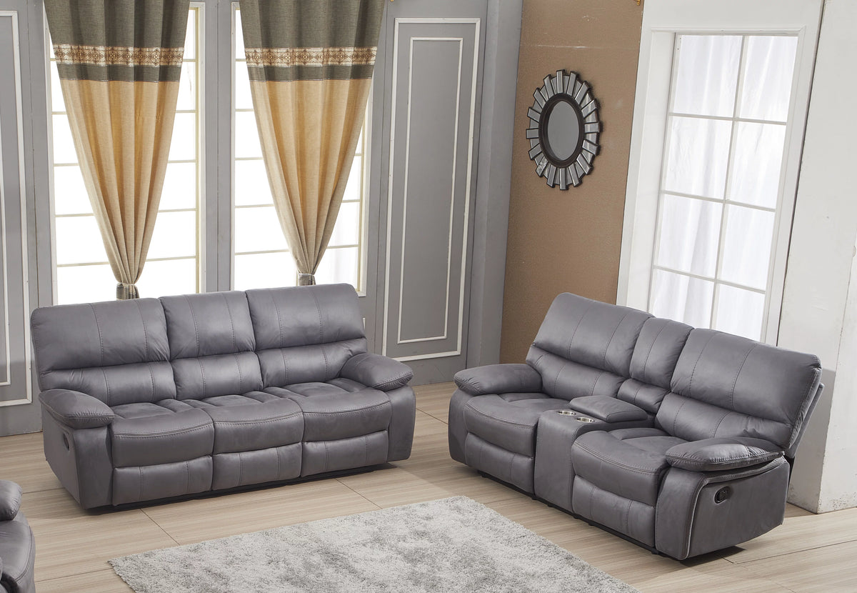 Microfiber Reclining Sofa and Loveseat M333815
