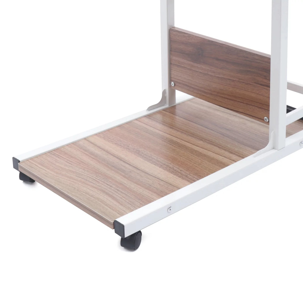 Adjustable C Shaped Mobile Side Table with Lockable Wheels H7888