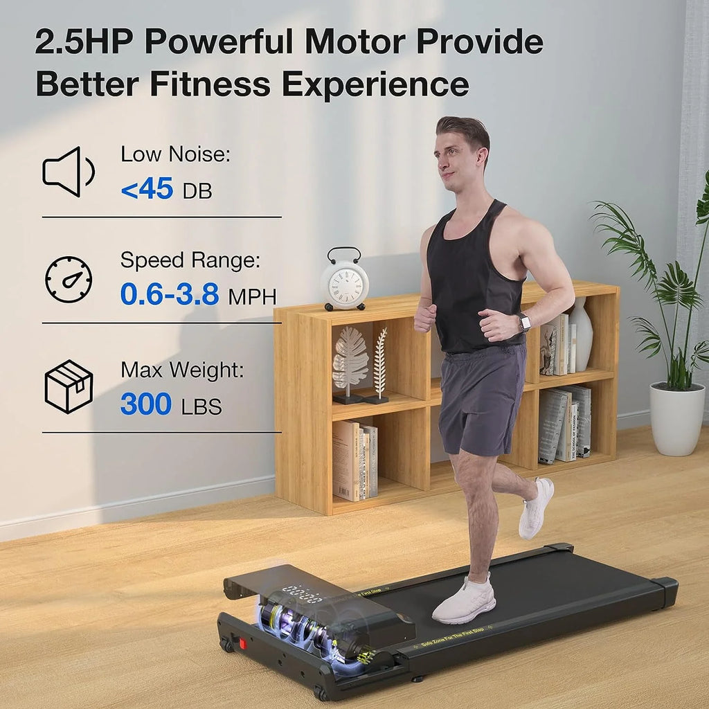 2.5Hp 300lbs Walking Pad Treadmill with Remote Control Q9479